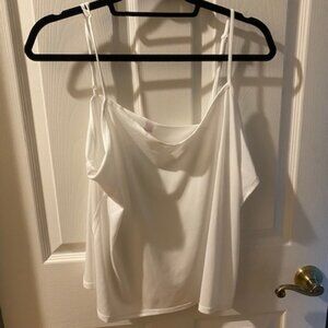 Spaghetti strap tank white XL